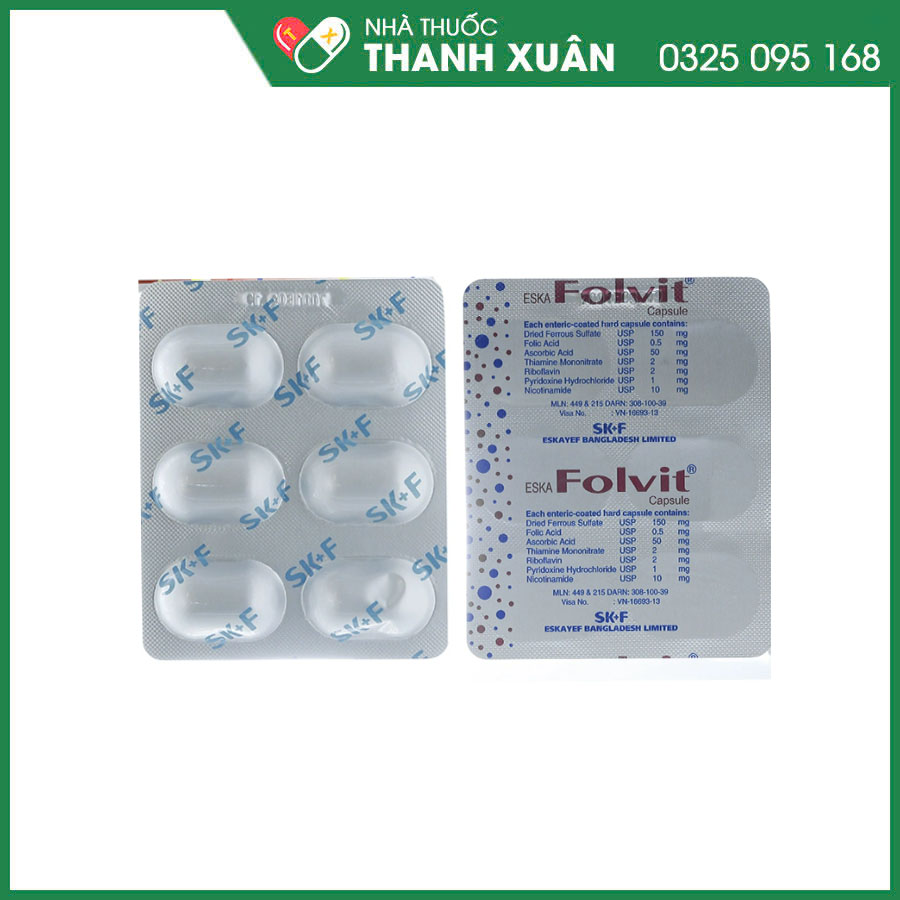Eskafolvit thuốc điều trị thiếu máu do thiếu sắt